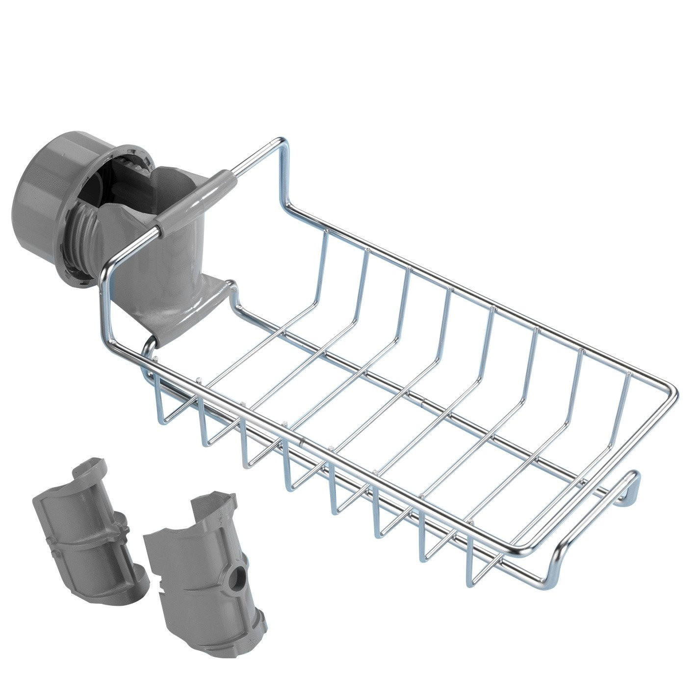 BADABLAGE unter Duscharmatur 23/10,5/7 cm - Silberfarben, Metall (10.5/7/23cm) - Maximex
