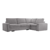 ROHOVÁ SOFA FJORDI s funkcí spaní, Šedá - šedá, textil (296/196cm) - Fedve