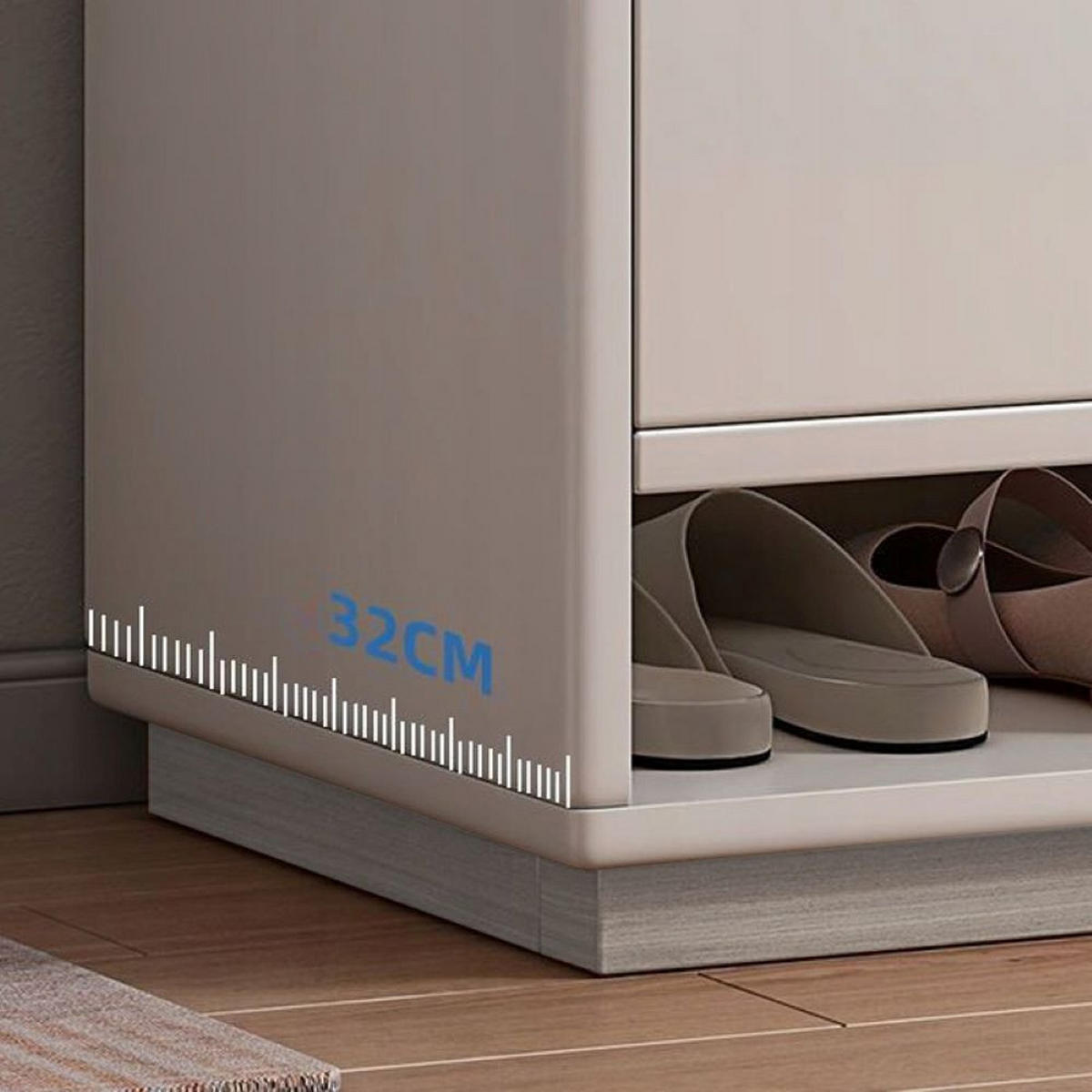 SCHUHSCRHANK, weiß 60/32/80 cm - Weiß, Holzwerkstoff (60/80/32cm) - Rebiko