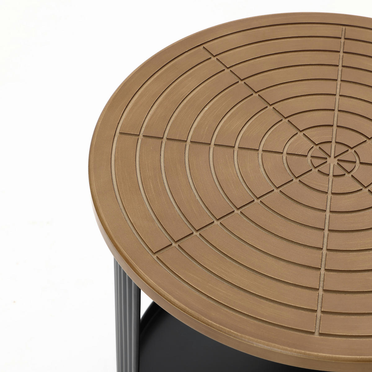 BEISTELLTISCH, MDF und Eisen, D40 cm, H40 cm - Schwarz, Holz/Metall (40/40/40cm) - Hometopia