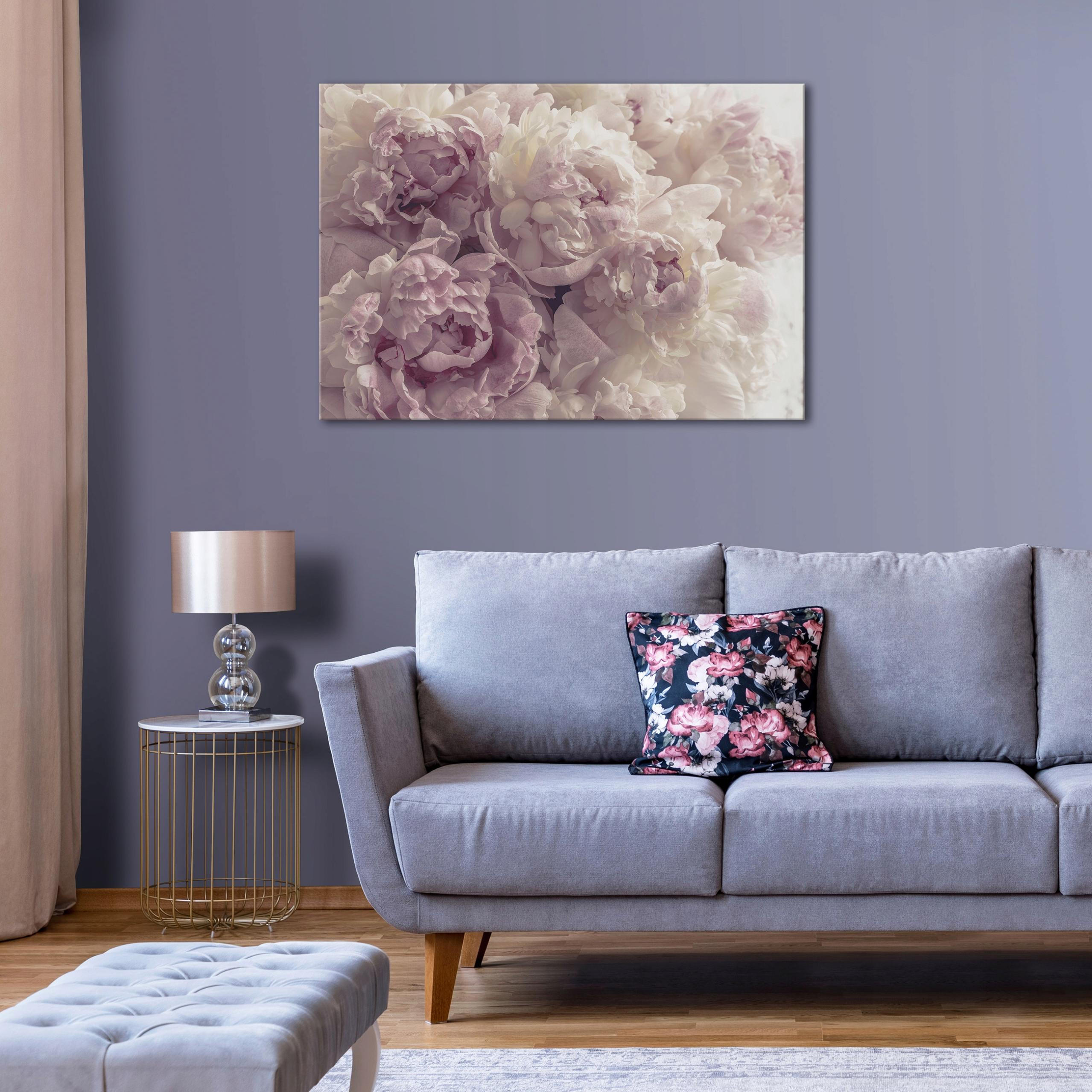 LEINWAND BILDER Blumen Schlafzimmer 100x70 - Multicolor, Holzwerkstoff (100/70cm) - Wallarena