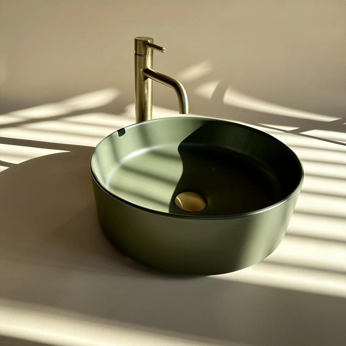 AUFSATZWASCHBECKEN Rea Sami Green Matt - Grün, Keramik (36/11.5/36cm) - REA