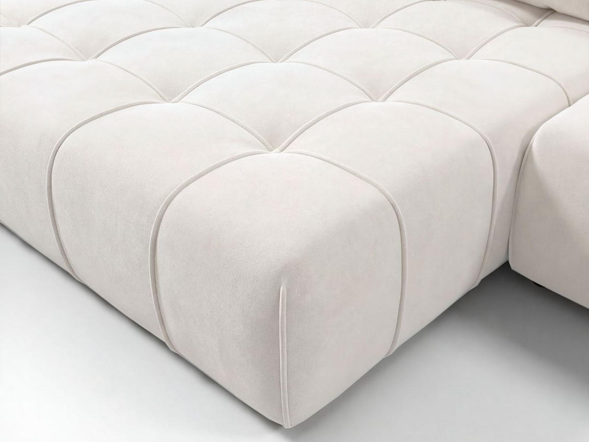 ECKSOFA Tulio Creme Links - Creme, Holz/Textil (270/165cm) - Graingold