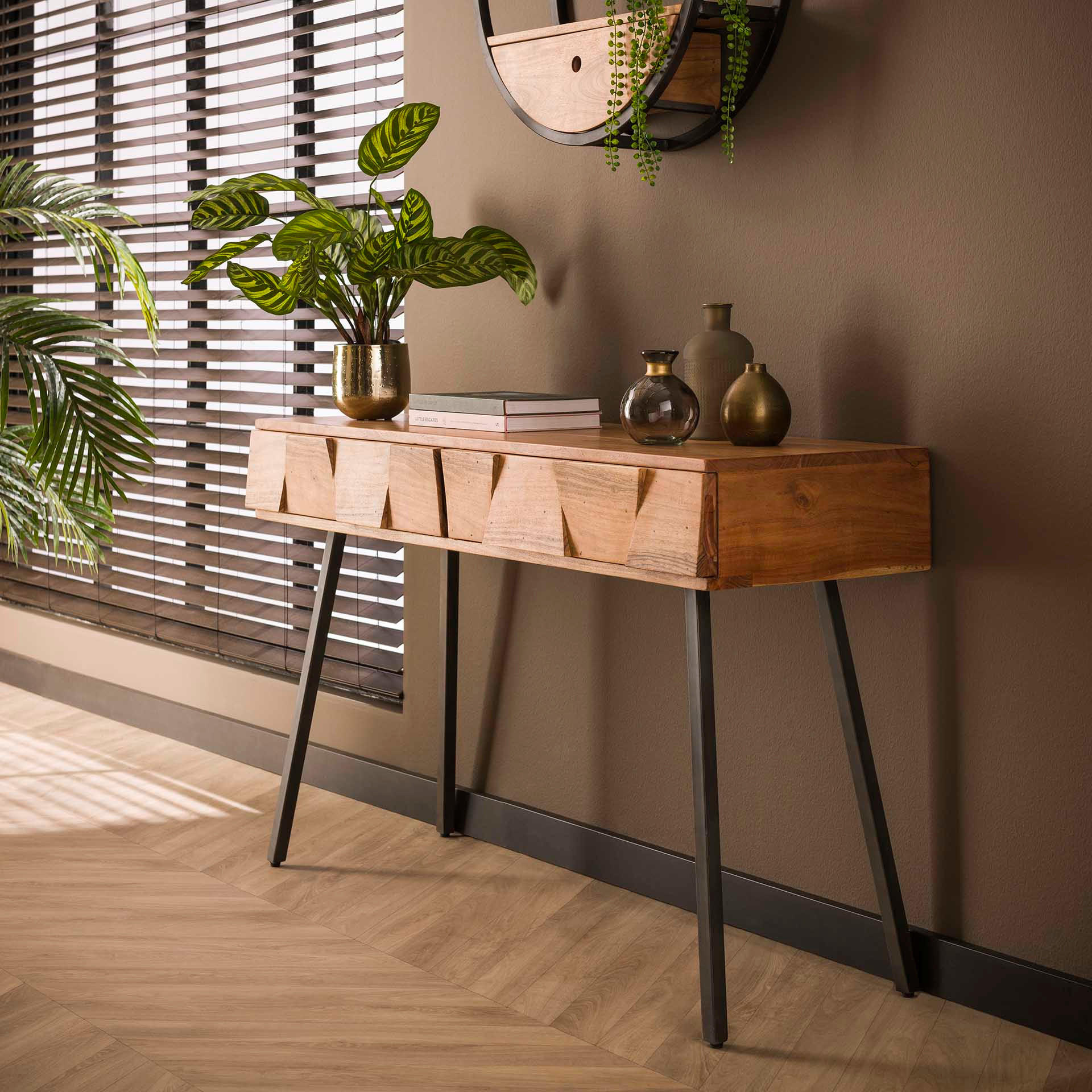 SCHMINKTISCH Demn Braun 40/125/ 77 cm - Braun, Holz (40/125/77cm) - Hoyz Collection