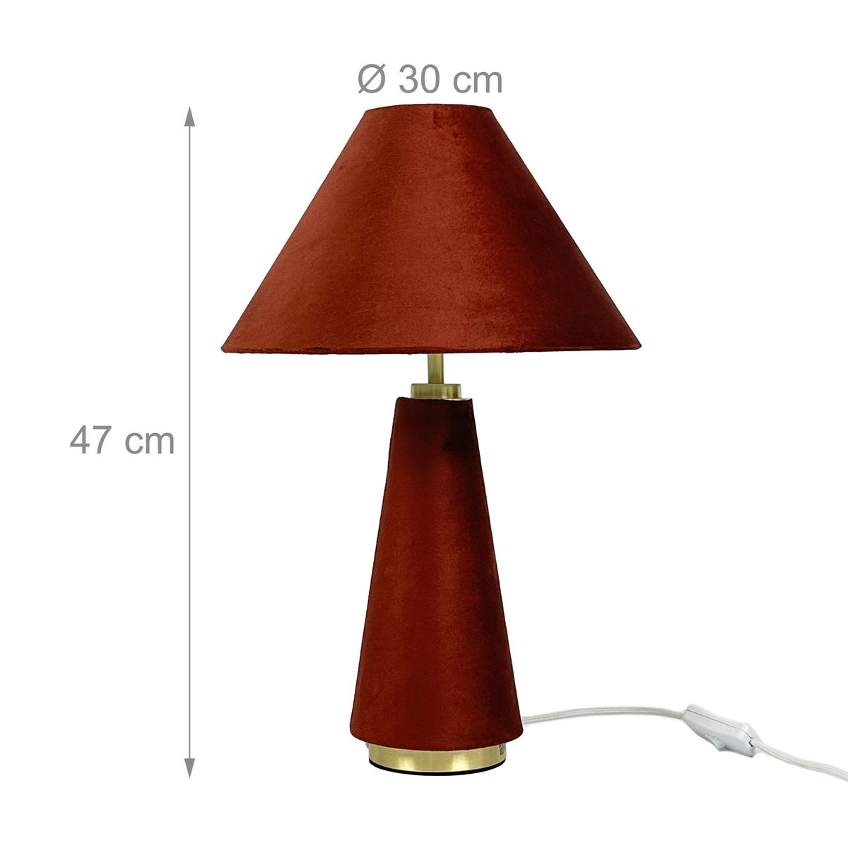 TISCHLAMPE - Rosa, Textil/Metall (30/30/47cm) - Relaxdays