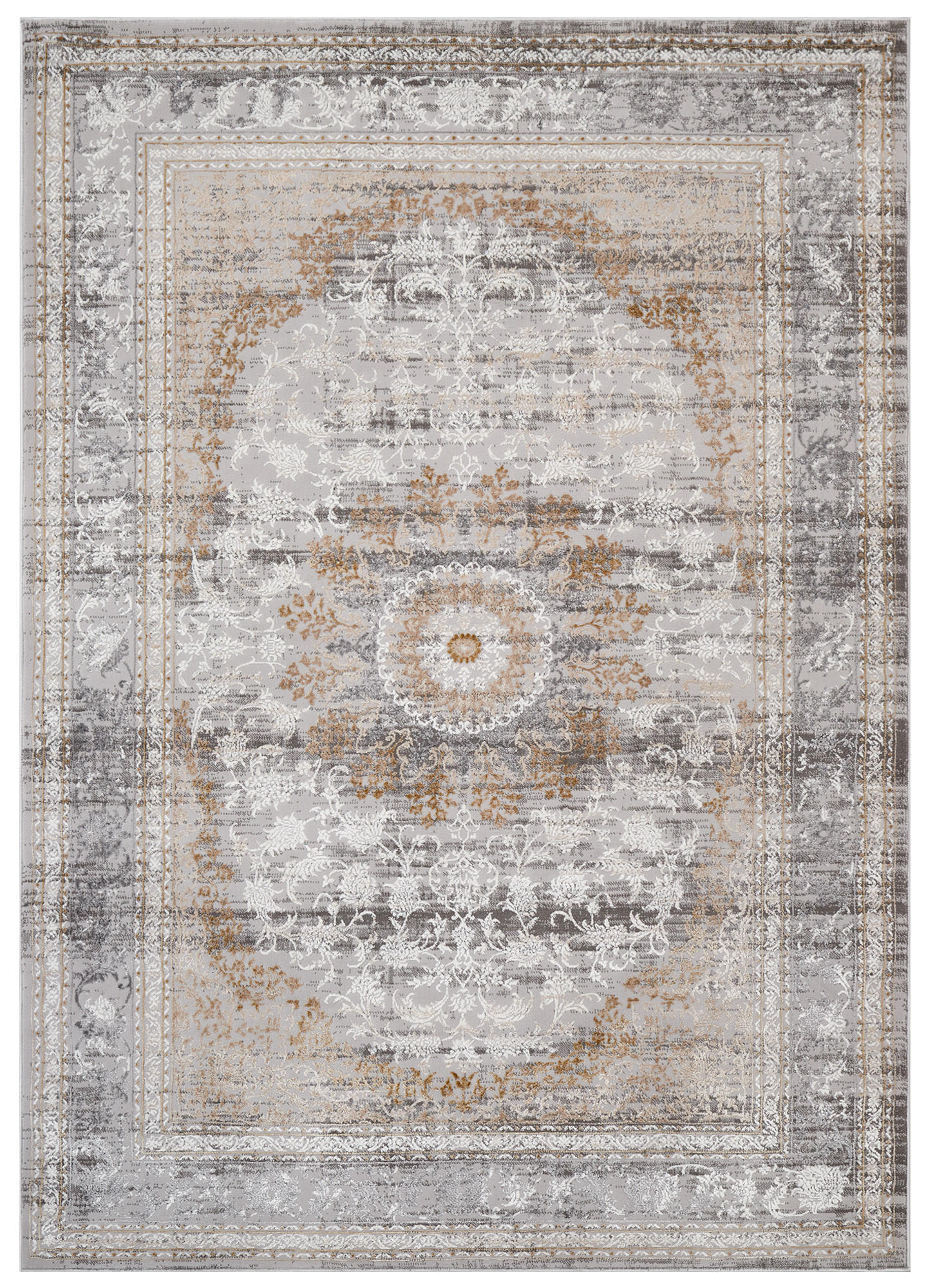 TEPPICH HERA Grau Beige 140/200 cm - Beige/Grau, Textil (140/200cm) - Tapiso