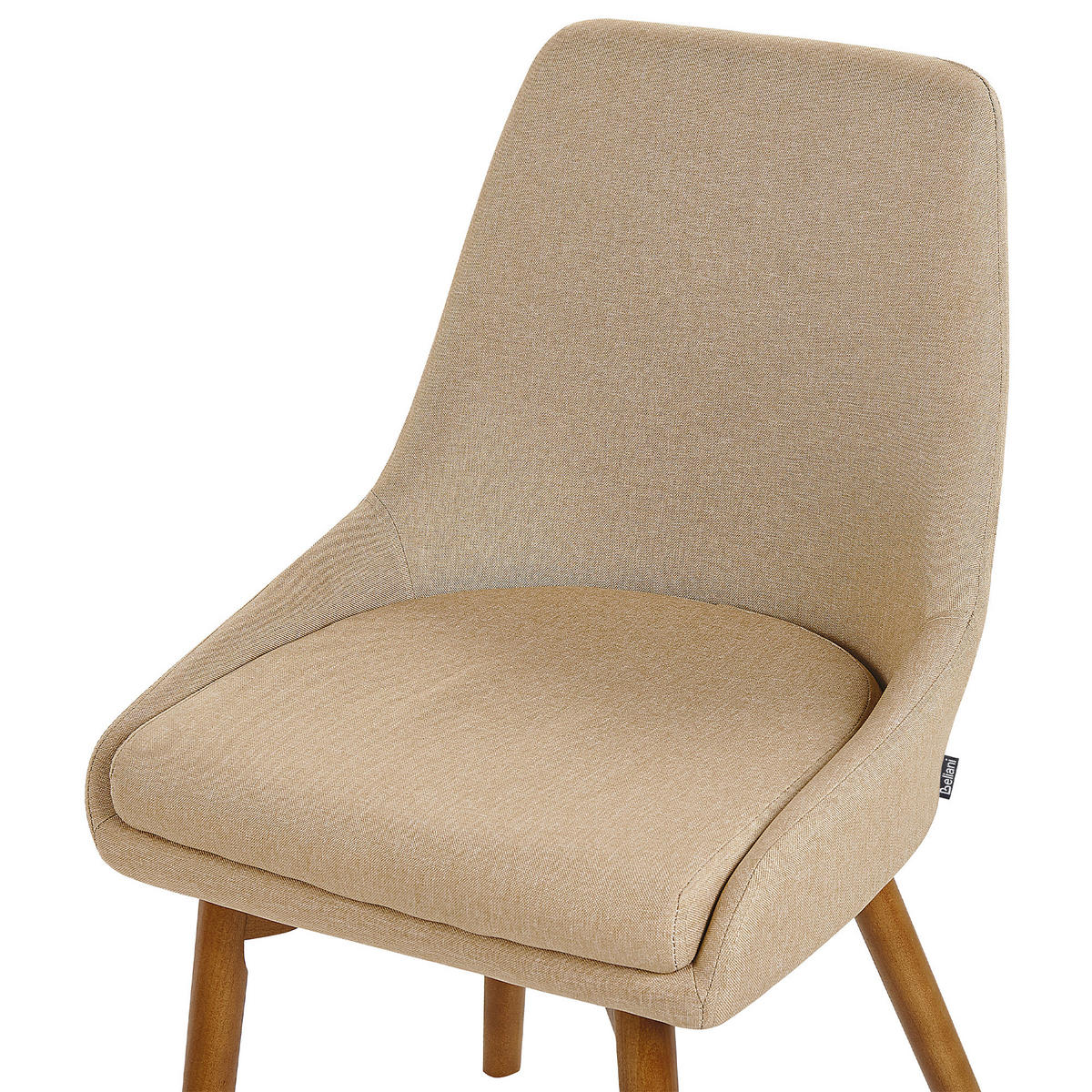 JÍDELNÍ ŽIDLE sada 2 ks čalounění Béžová Melfort - béžová, dřevo/textil (49/82/58cm) - Beliani