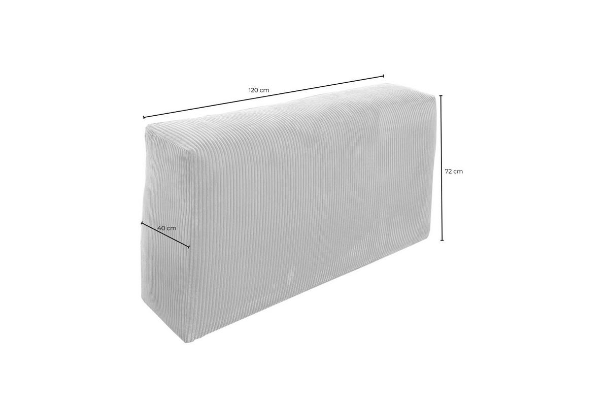 ARM- / RÜCKENLEHNE MIA Taupe Cord - Taupe/Schwarz, Kunststoff/Textil (120/72/40cm) - KAWOLA