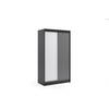KLEIDERSCHRANK VILAN mit Lamel - 120 cm - Schwarz - Schwarz, Holzwerkstoff (120/215/61cm) - ALTDECOR
