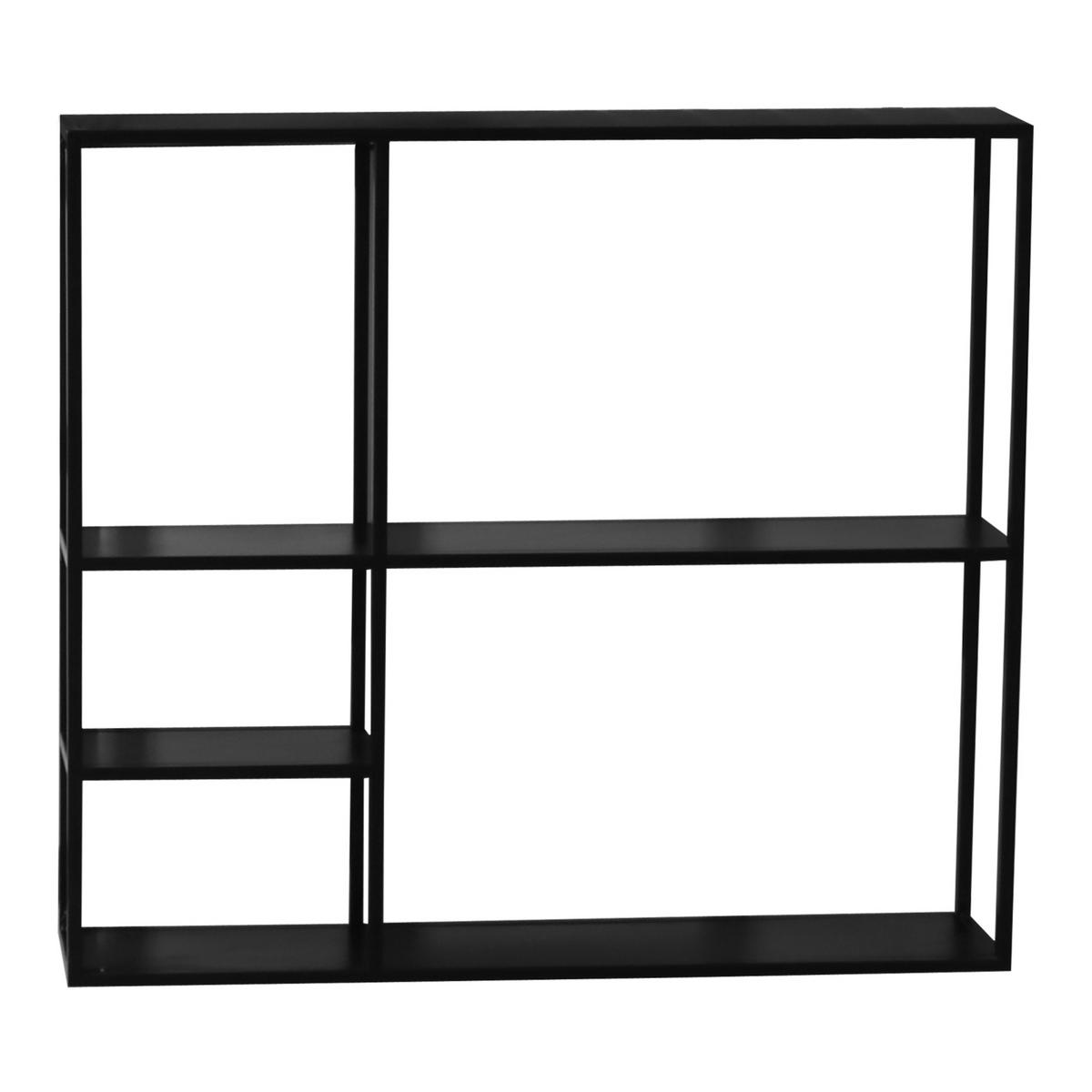 WANDREGAL Jämijärvi - Schwarz, Metall (100/90/18cm) - [en.casa]