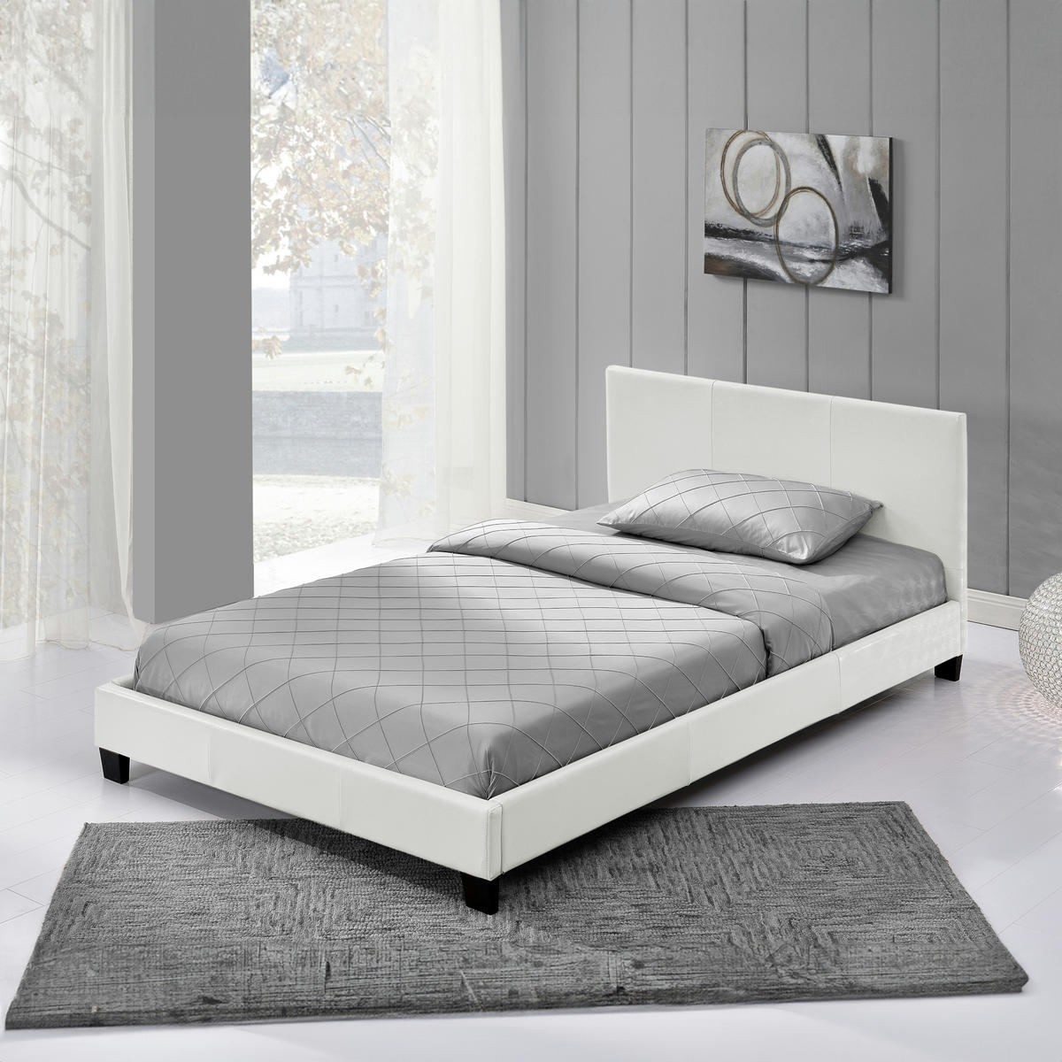 POLSTERBETT Albacete - Weiß, Textil (140/200cm) - Corium