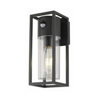 AUSSENWANDLEUCHTE ZOEY Anthrazit Dunkelgrau E27 Klarer Diffusor IP54 - Anthrazit, Metall (11/27/13.5cm) - CGC Europe