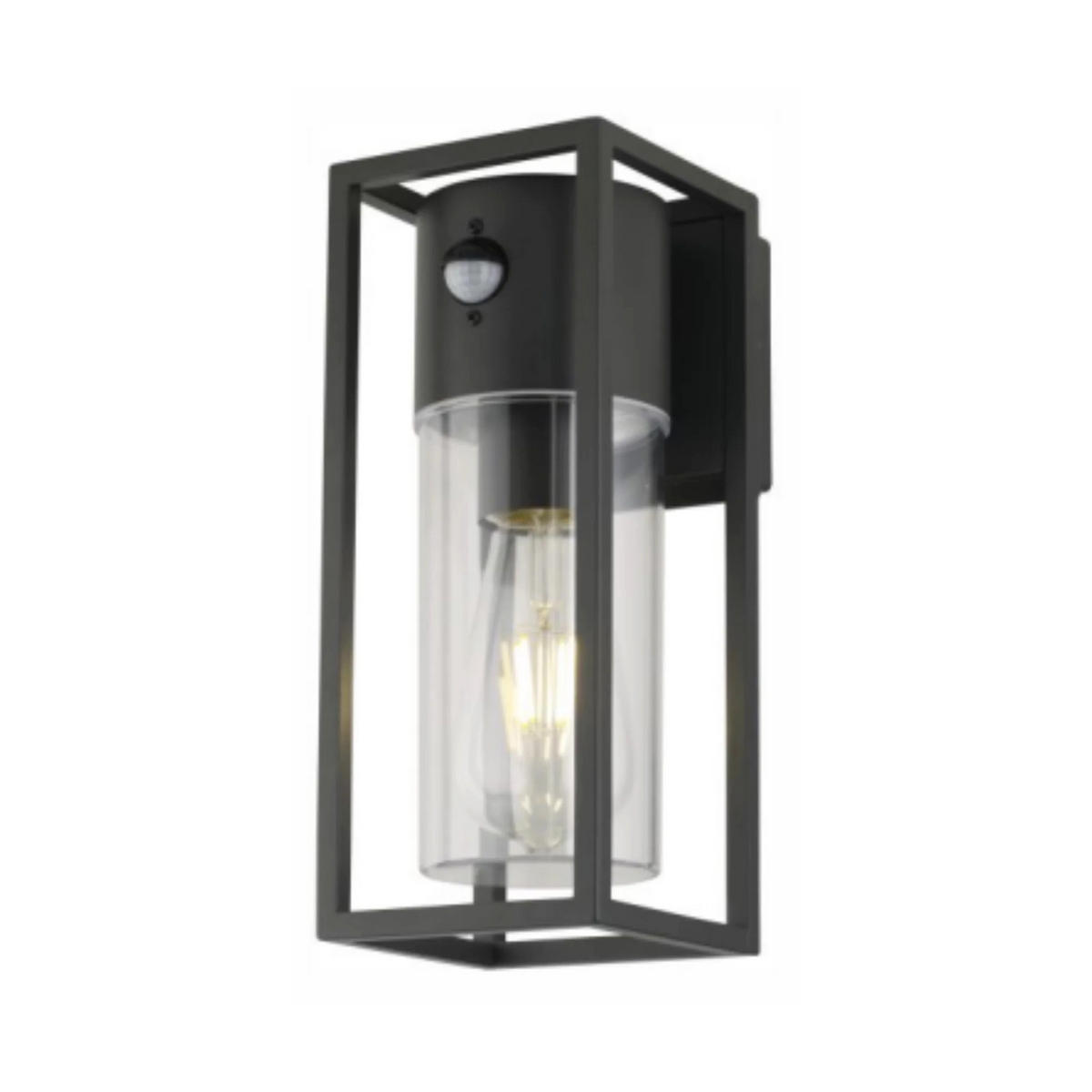 AUSSENWANDLEUCHTE ZOEY Anthrazit Dunkelgrau E27 Klarer Diffusor IP54 - Anthrazit, Metall (11/27/13.5cm) - CGC Europe