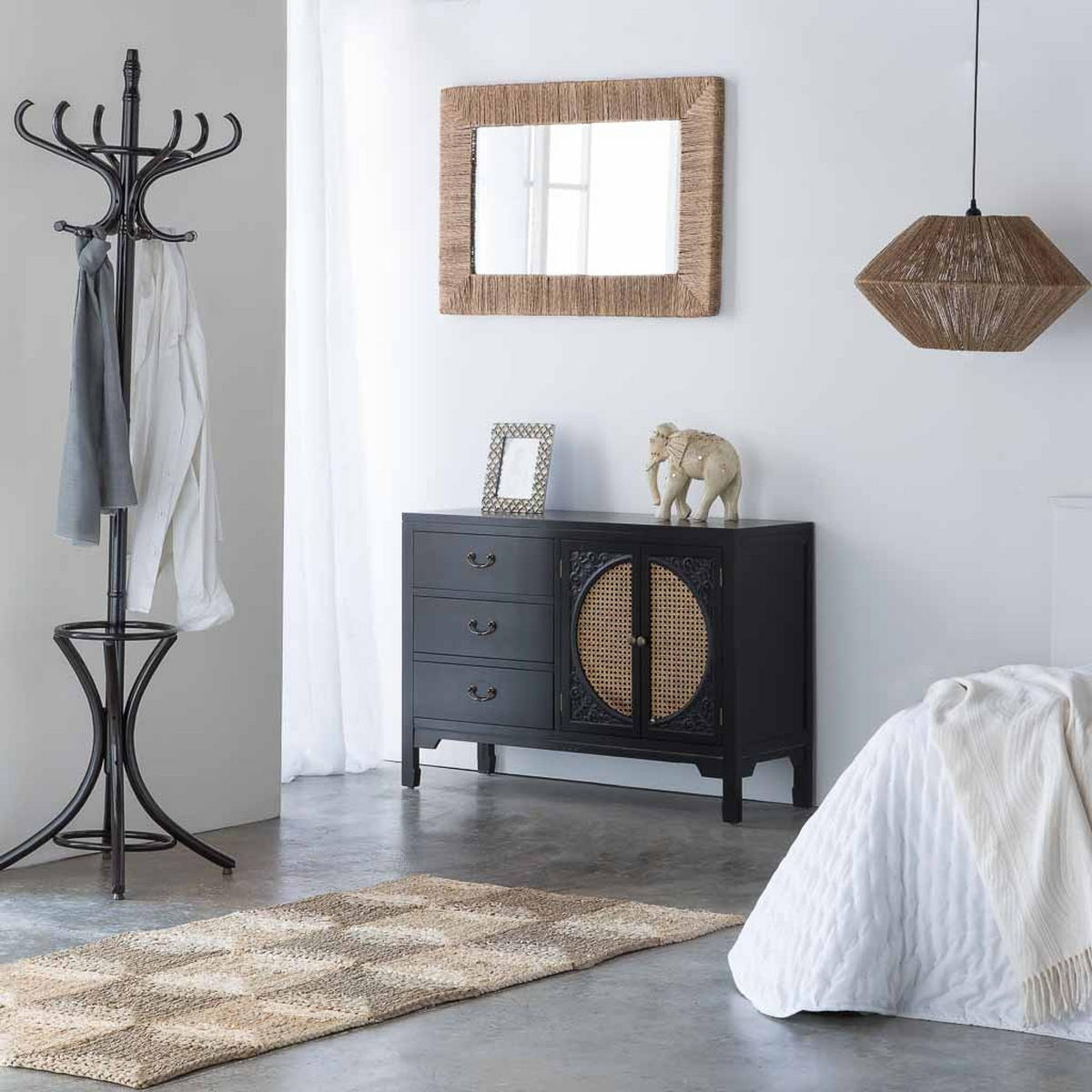 ANRICHTE aus Holz 106x36x73 cm - Schwarz, Holz (106/73/36cm) - Wanderlust