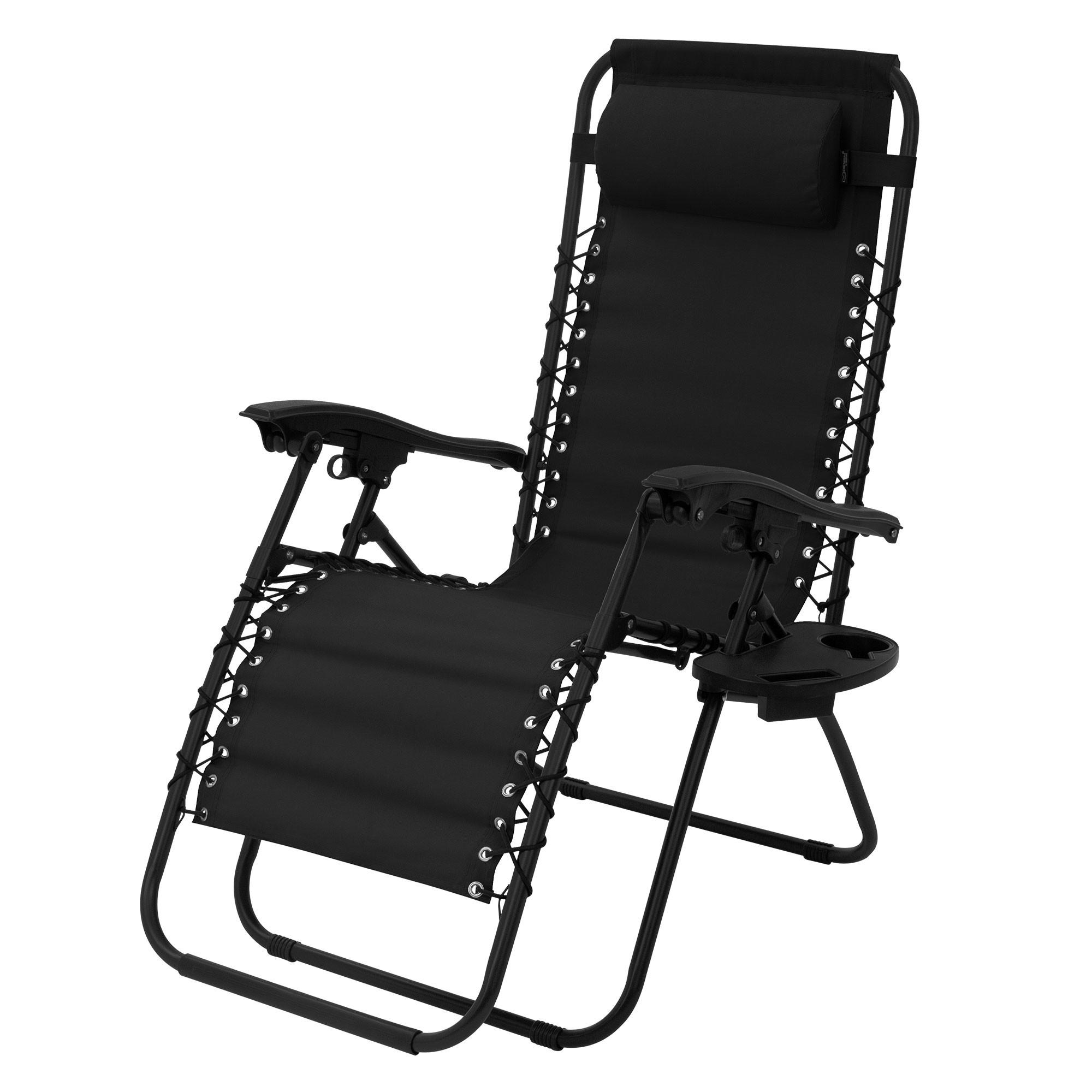 SONNENLIEGE schwarz - Schwarz, Metall (61/110/139cm) - ML-DESIGN