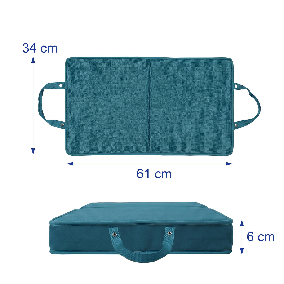 PODLOŽKA na kolená - tmavozelená, textil (61/34cm) - Relaxdays