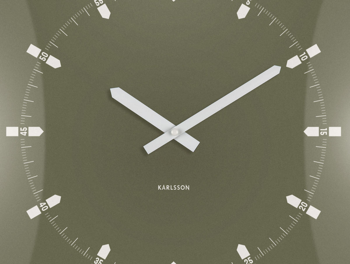 WANDUHR Sucinto Dome Grün 4.5/35/35 cm - Grün, Kunststoff (35/35/4.5cm) - Karlsson