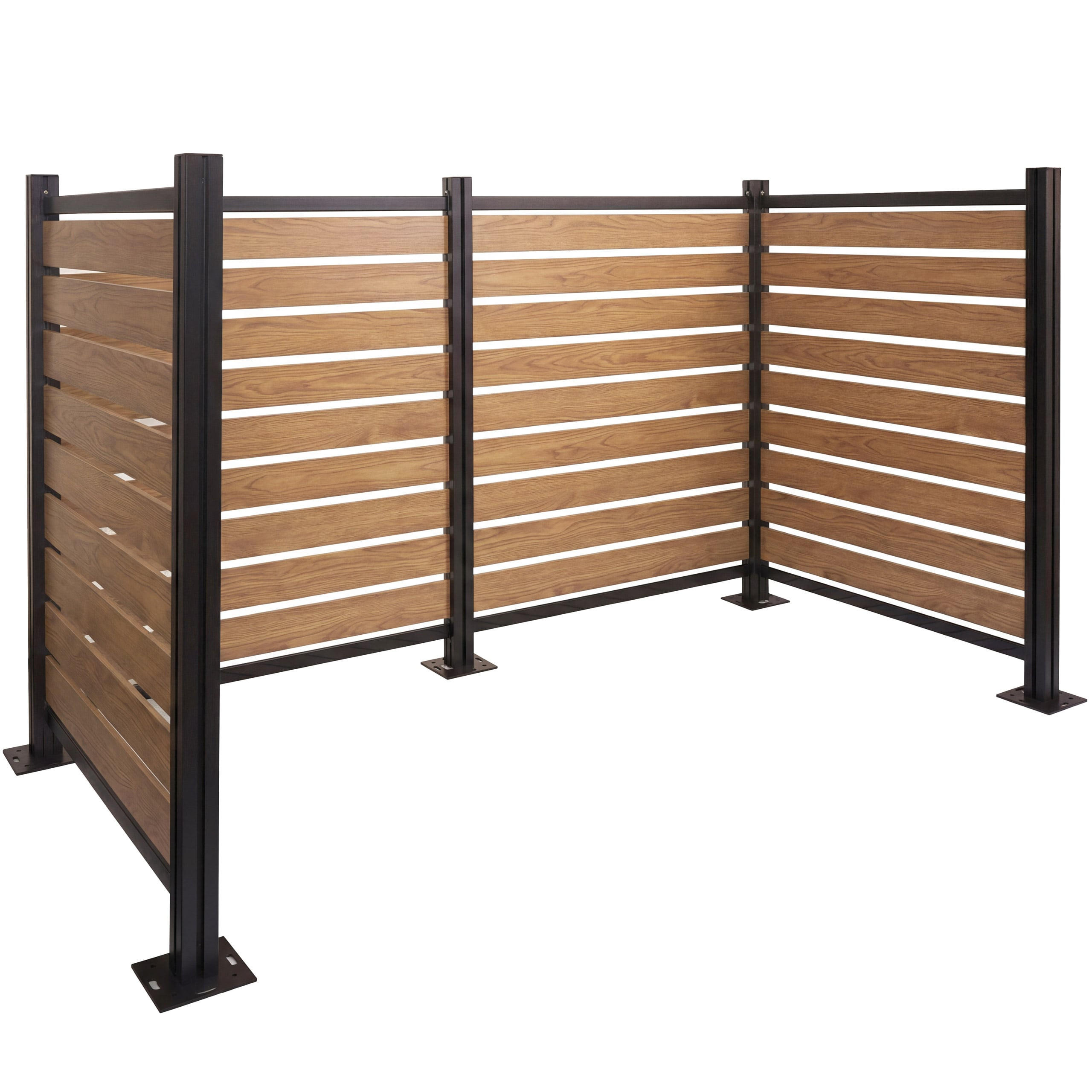 MÜLLTONNEN-ZAUN Hellbraun - Hellbraun, Metall (206/130/110cm) - MCW