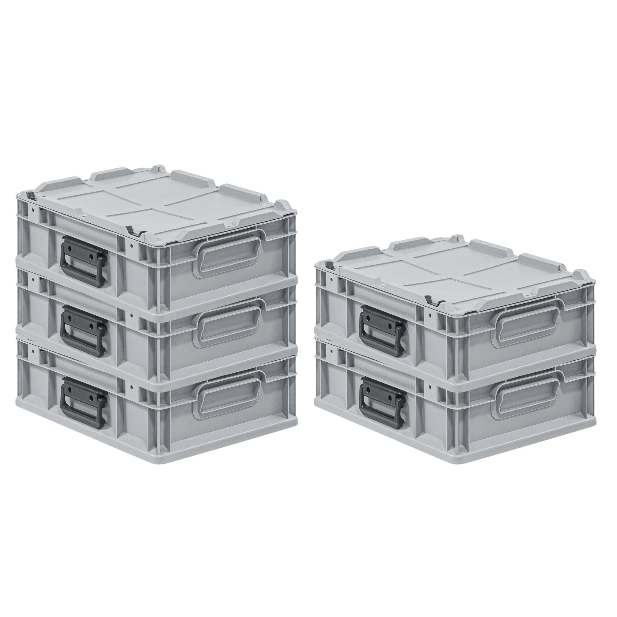 EUROBOX 5x Nextgen Portable 135x30x40cm 11 Liter - Grau, Kunststoff (31/13.5/40cm) - PROREGAL