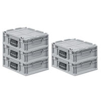 EUROBOX 5x Nextgen Portable 135x30x40cm 11 Liter - Grau, Kunststoff (31/13.5/40cm) - PROREGAL