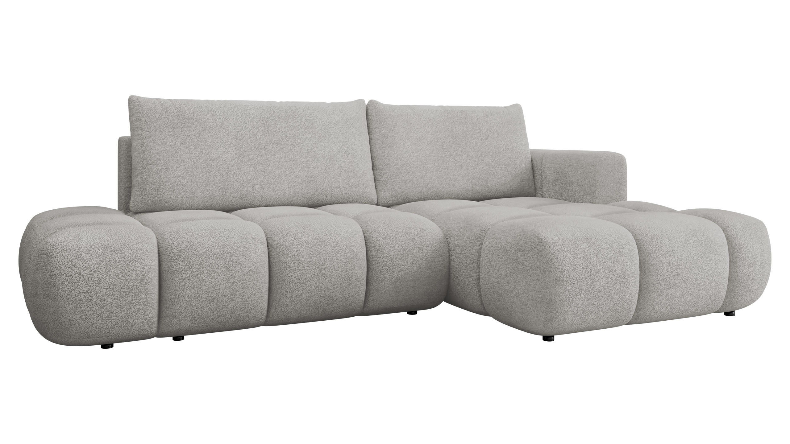 ECKSOFA Soffi, Seite: Rechts - Schwarz/Grau, Holz/Kunststoff (283/166cm) - MIRJAN24
