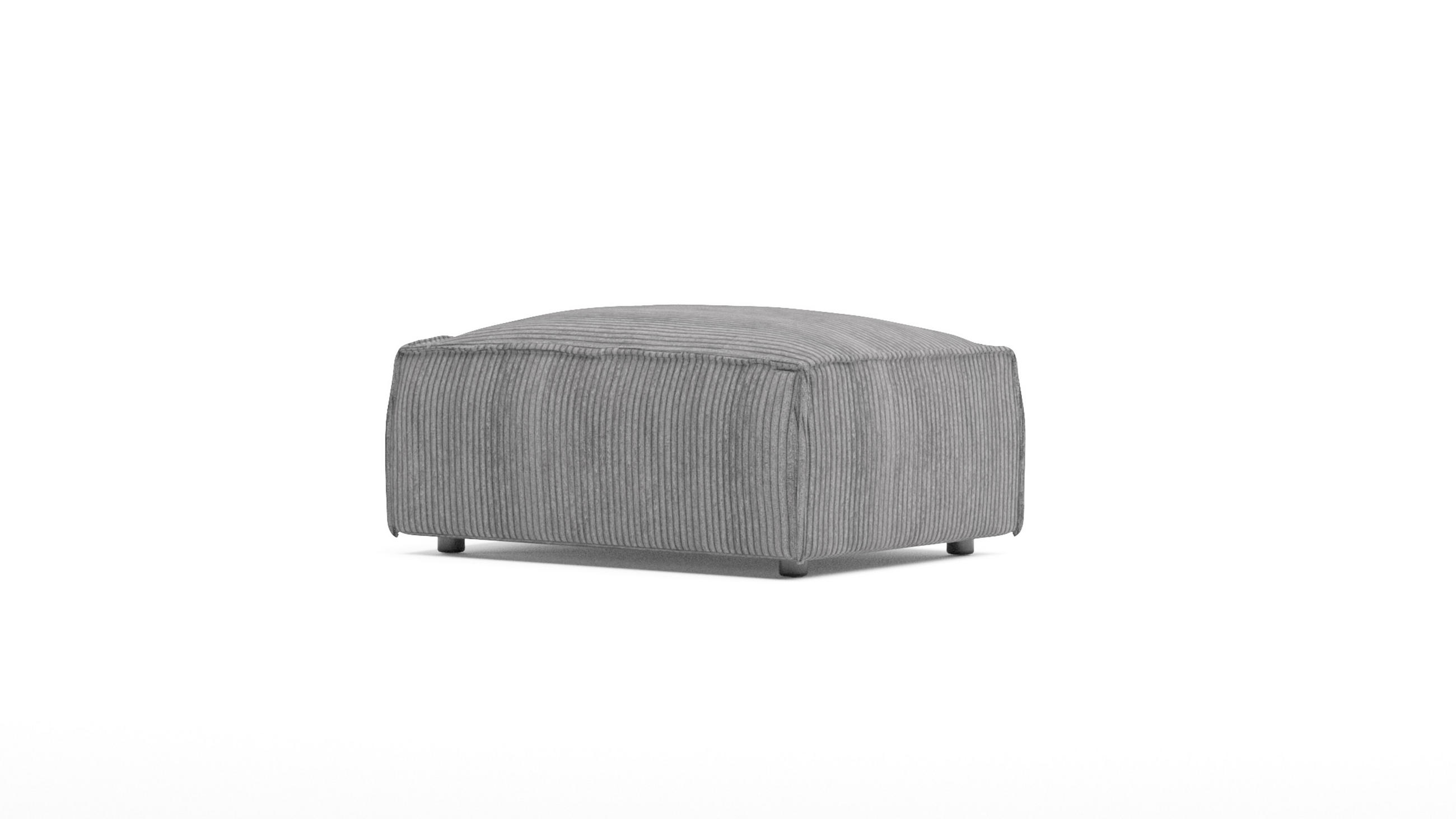 HOCKER Nova Hellgrau Cord - Hellgrau/Schwarz, Holz/Kunststoff (93/46/73cm) - S-Style Möbel