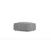 HOCKER Nova Hellgrau Cord - Hellgrau/Schwarz, Holz/Kunststoff (93/46/73cm) - S-Style Möbel