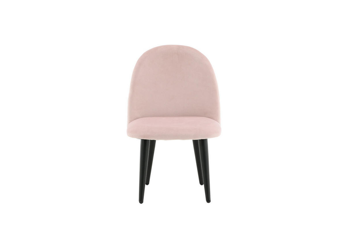 STUHL 2er-Set velours pink - Pink, Holzwerkstoff (40/61/42cm) - ebuy24