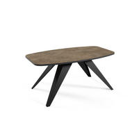 COUCHTISCH Luna Chicago Concrete Dunkelgrau / Schwarz 120 / 60 / 48cm - Dunkelgrau/Schwarz, Holz/Holzwerkstoff (60/120/48cm) - Feldmann-Wohnen