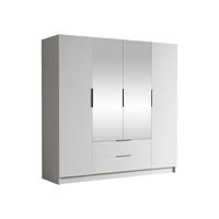 KLEIDERSCHRANK Sofia II - Schwarz/Weiß, Holzwerkstoff/Kunststoff (200/216/60cm) - MIRJAN24