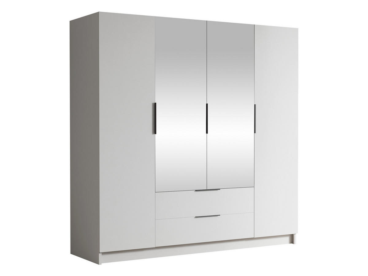 KLEIDERSCHRANK Sofia II - Schwarz/Weiß, Holzwerkstoff/Kunststoff (200/216/60cm) - MIRJAN24