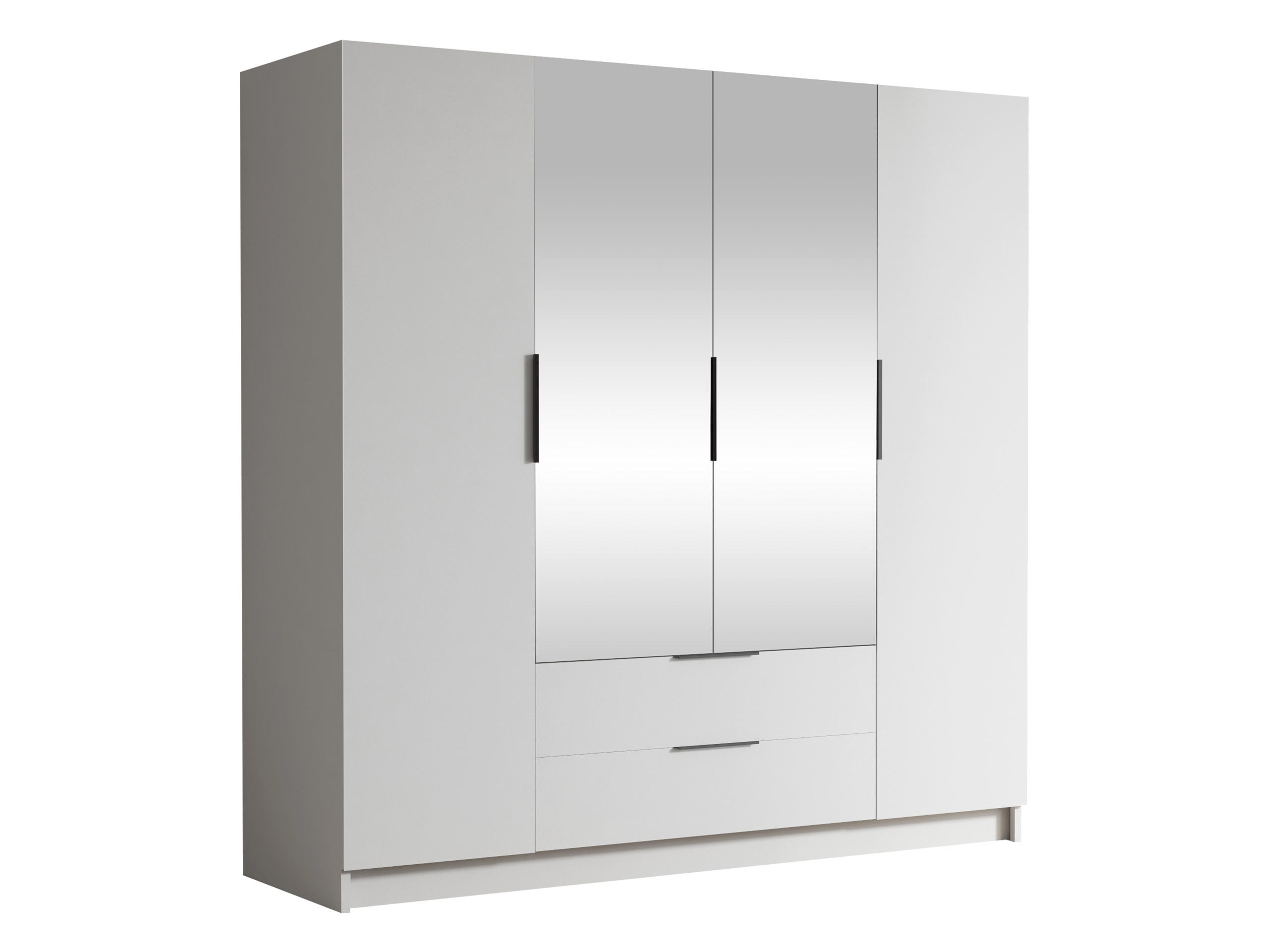MIRJAN24 KLEIDERSCHRANK Weiß, Schwarz 200cm × 60cm × 216cm