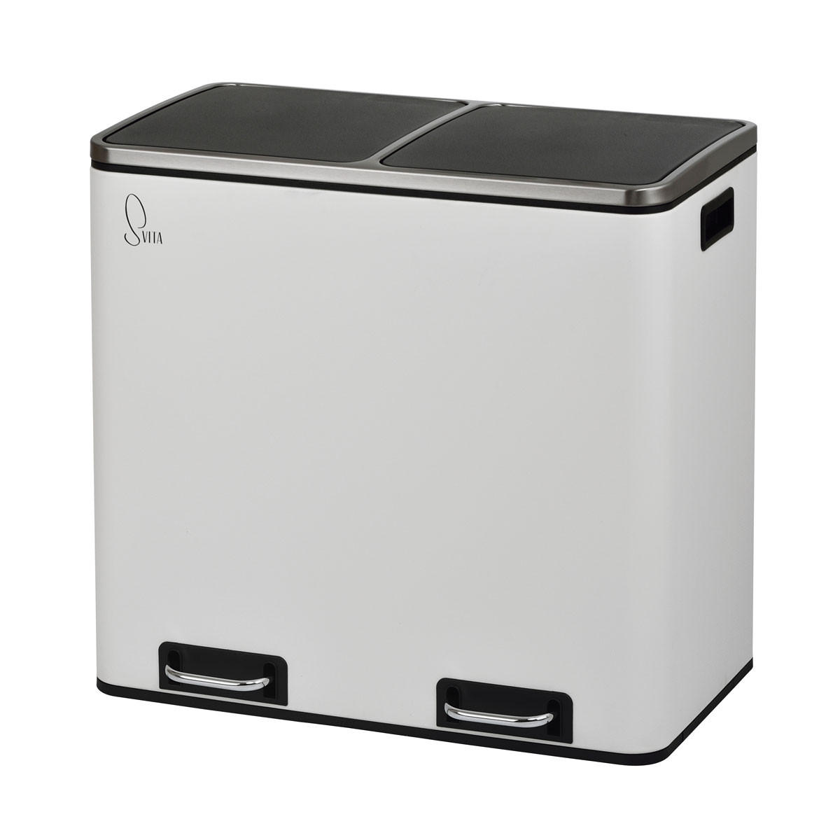 ABFALLEIMER TM2X24 Weiß - Weiß, Metall (59/54.5/36cm) - SVITA