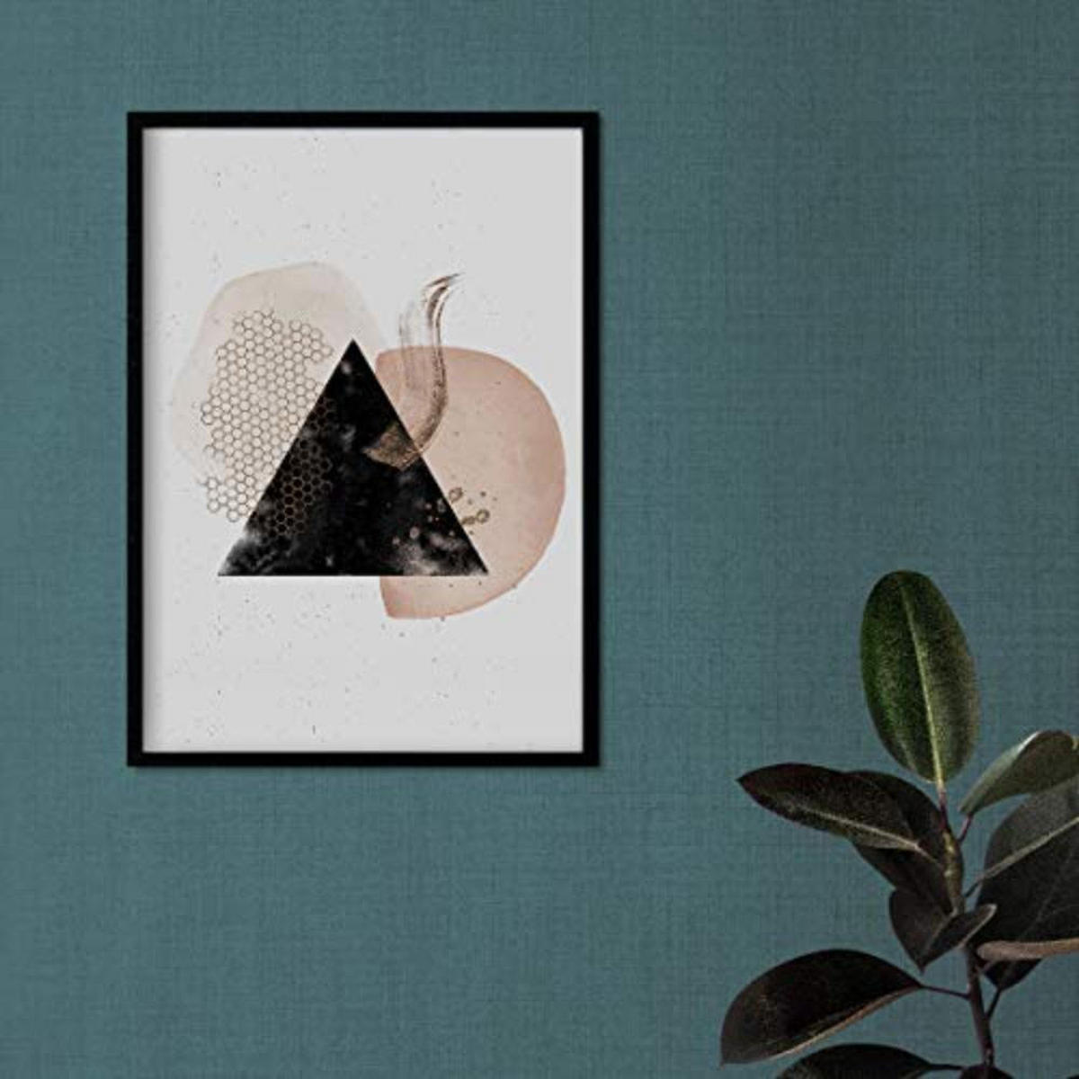 POSTER Set mit 4 Abstrakte Formen und Figuren Braun A3 Rahmenlos - Klar, Papier (29.7/3cm) - Nacnic