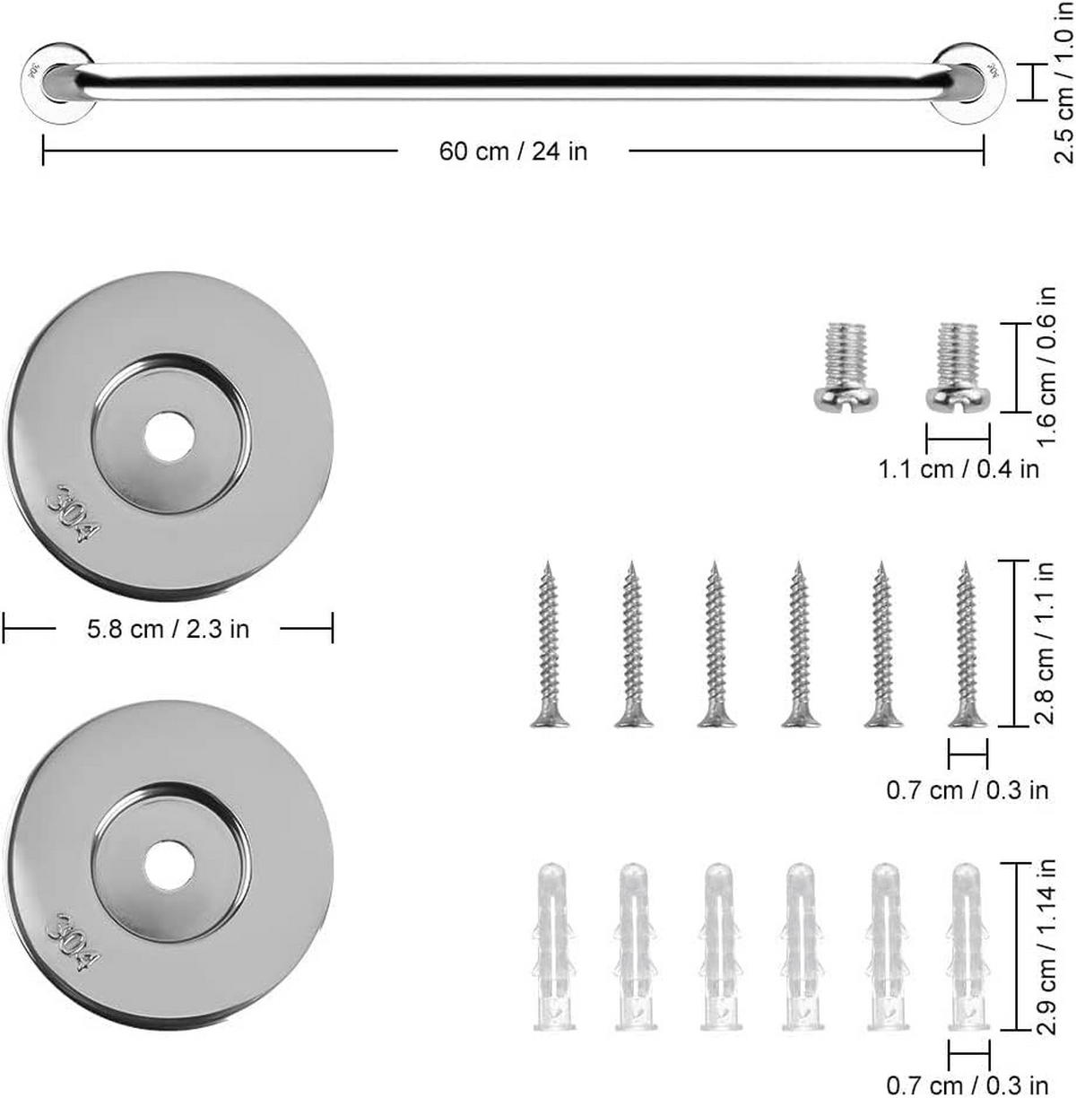 MÖBELGRIFF 1er-Set 600 mm Edelstahl - Silberfarben, Metall (0.58/3/6cm)