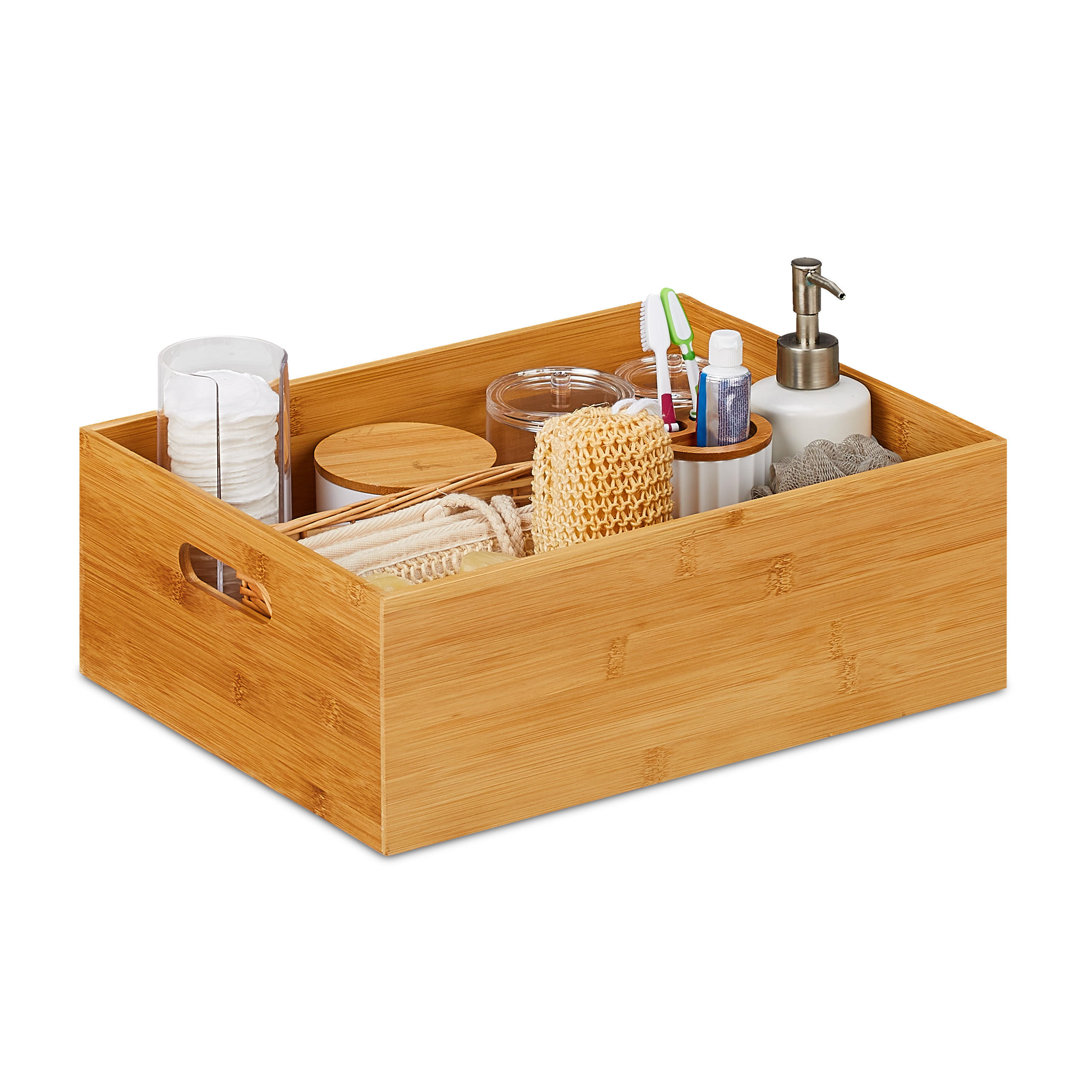 Relaxdays BEDÝNKA Přírodní bambus 40 cm