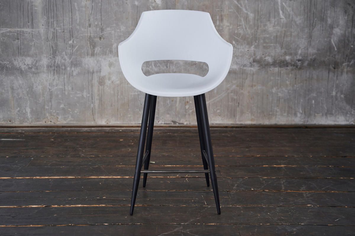 BARHOCKER ZAJA Weiß Kunststoff - Weiß, Kunststoff (57/114/59cm) - KAWOLA