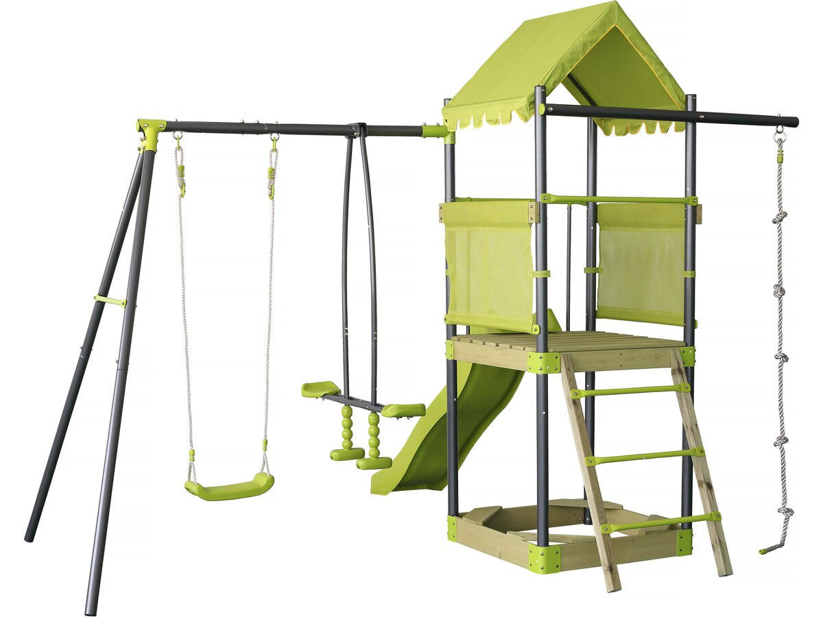 KLETTERGERÜST AUS STAHL sohane Grün - Grün, Metall (260/248/317cm) - Habitat Garten