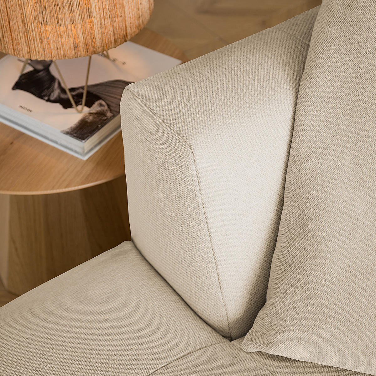 BIGSOFA - Beige/Schwarz, Holz/Kunststoff (270/72/93cm) - home24