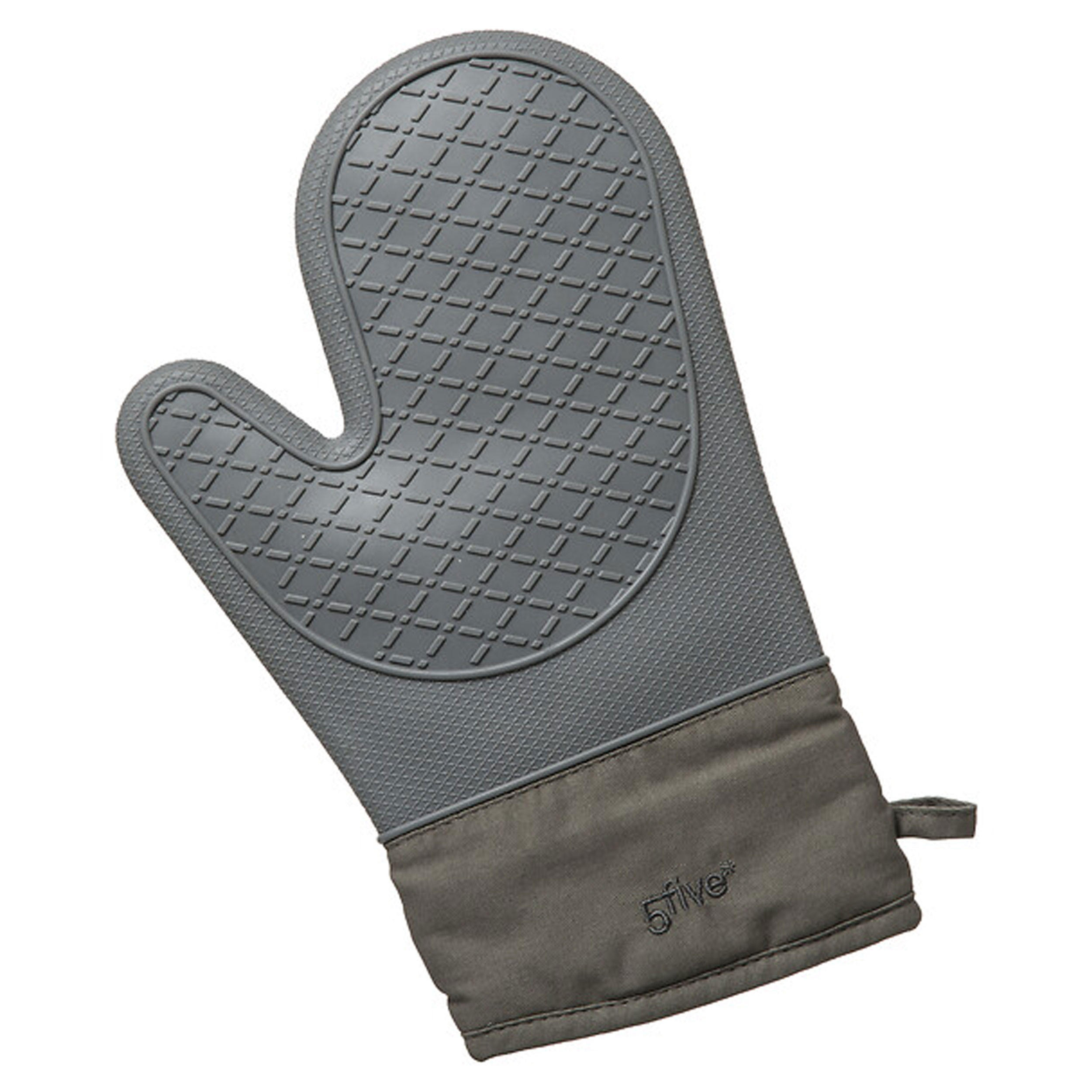OFENHANDSCHUH Premium, Silikon, Baumwolle, Grau - Grau, Kunststoff (1.8/18cm) - 5five Simply Smart