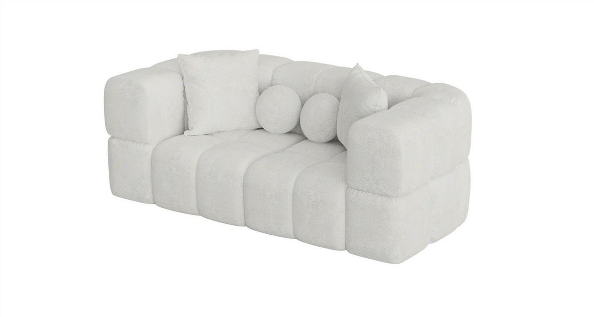 SOFA 2-sitzer Vega - Weiß, Holzwerkstoff/Textil (200/77/103cm) - Fun Möbel