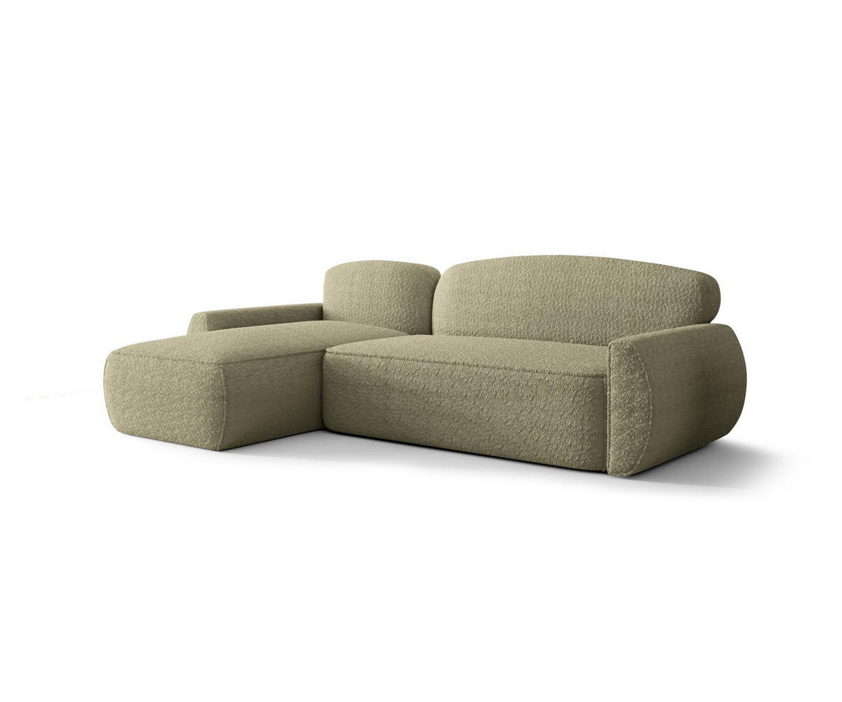 ECKSOFA mit Schlaffunktion LUCAS Quelle 06 Links - Beige, Textil (240/145cm) - Bedante