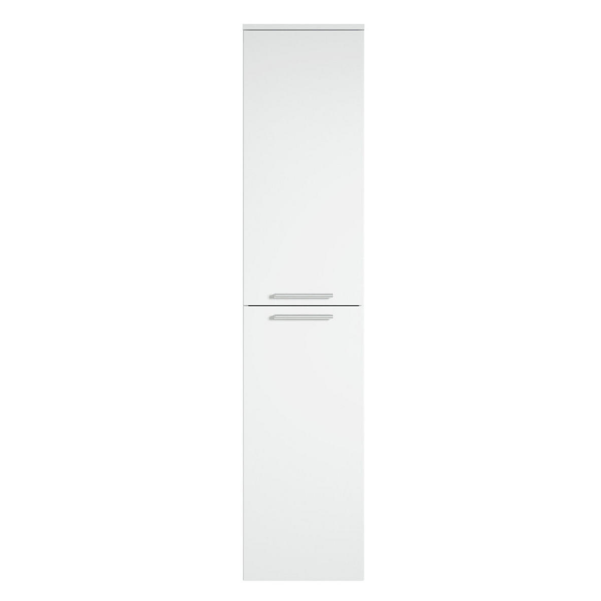 BADEZIMMERSCHRANK Saturnus mit 2 Türen Weiß - 35 x 35 x 130 cm - Weiß, Holz (35/130/35cm) - Badplaats