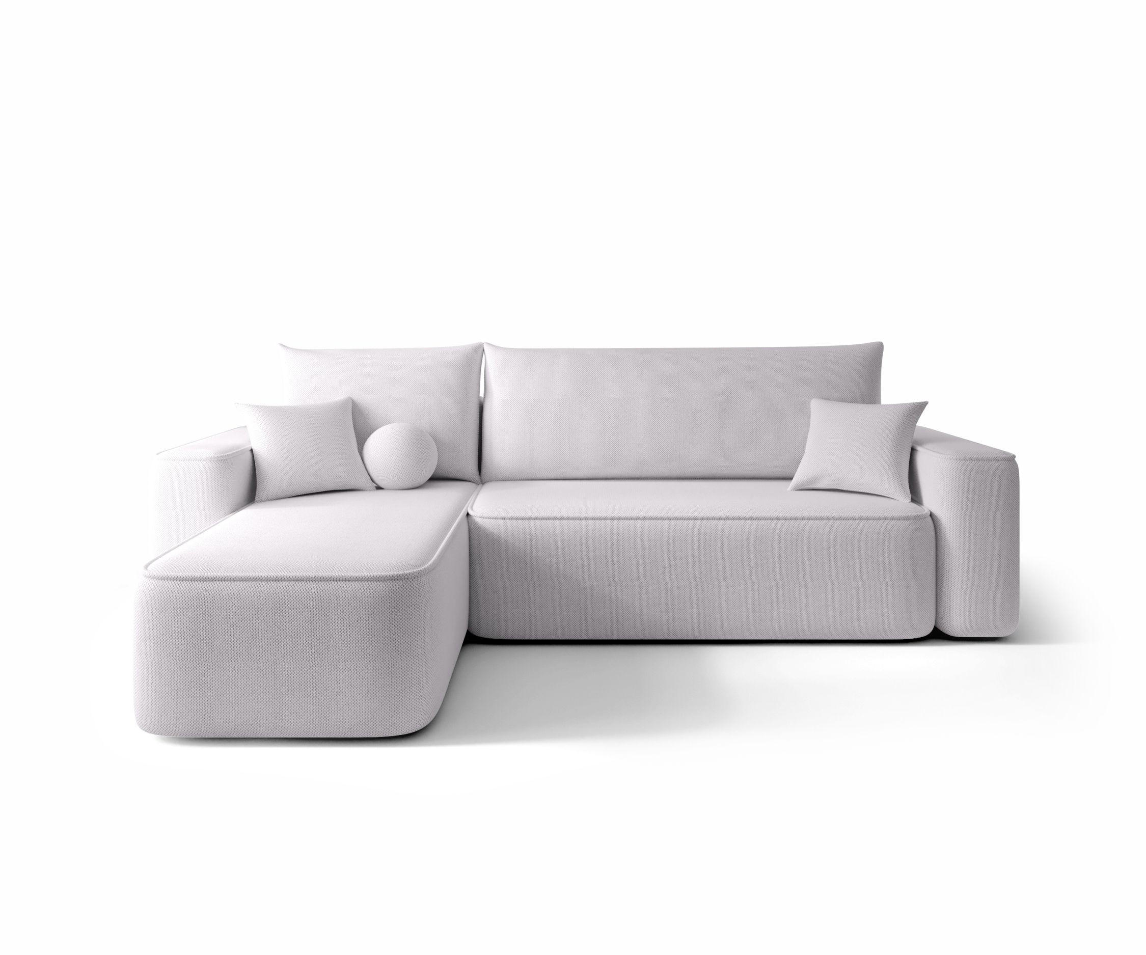 ECKSOFA mit Schlaffunktion SENNO Curio 80 Links - Hellgrau, Textil (250/150cm) - Bedante