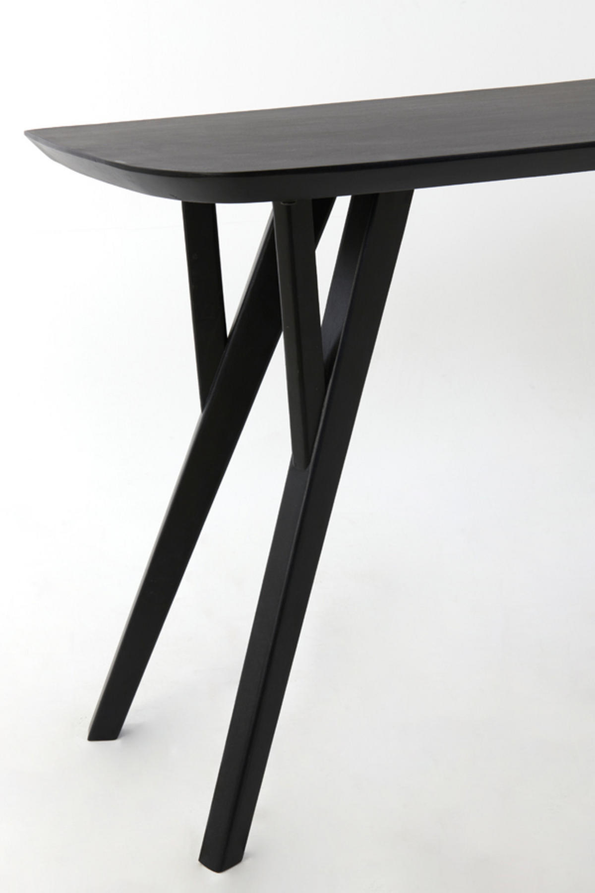 KONSOLENTISCH Quenza Schwarz 160/44/82 cm - Schwarz, Holz (44/82/160cm) - Light & Living