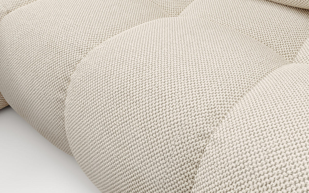 ECKSOFA DUCA L-S Beige Jersey mit Schlaffunktion - Beige, Holz (266.5/266.5cm) - MASSENO