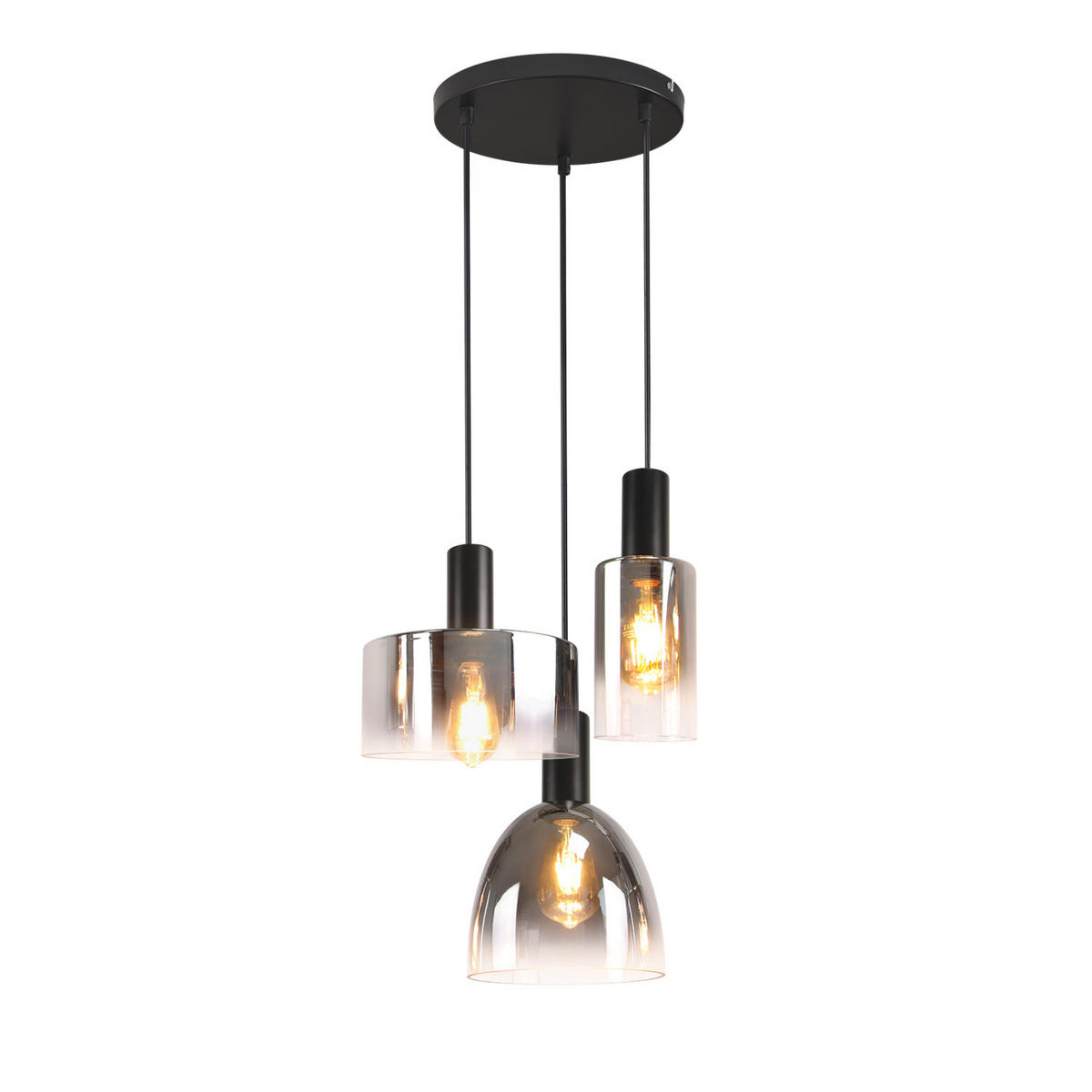 HÄNGELEUCHTE Zarag 25/25/180.5 cm - Schwarz, Metall (180.5/25/25cm) - ZMH