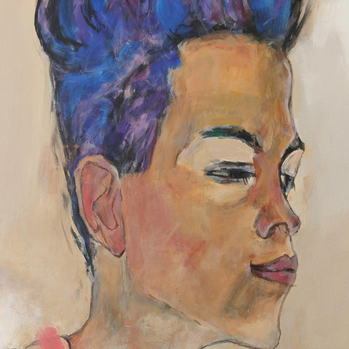 GEMÄLDE Schiele Schattenfugenrahmen Eichefarben 120x80 cm - Eichefarben, Holz (120/80cm) - YS-art gallery