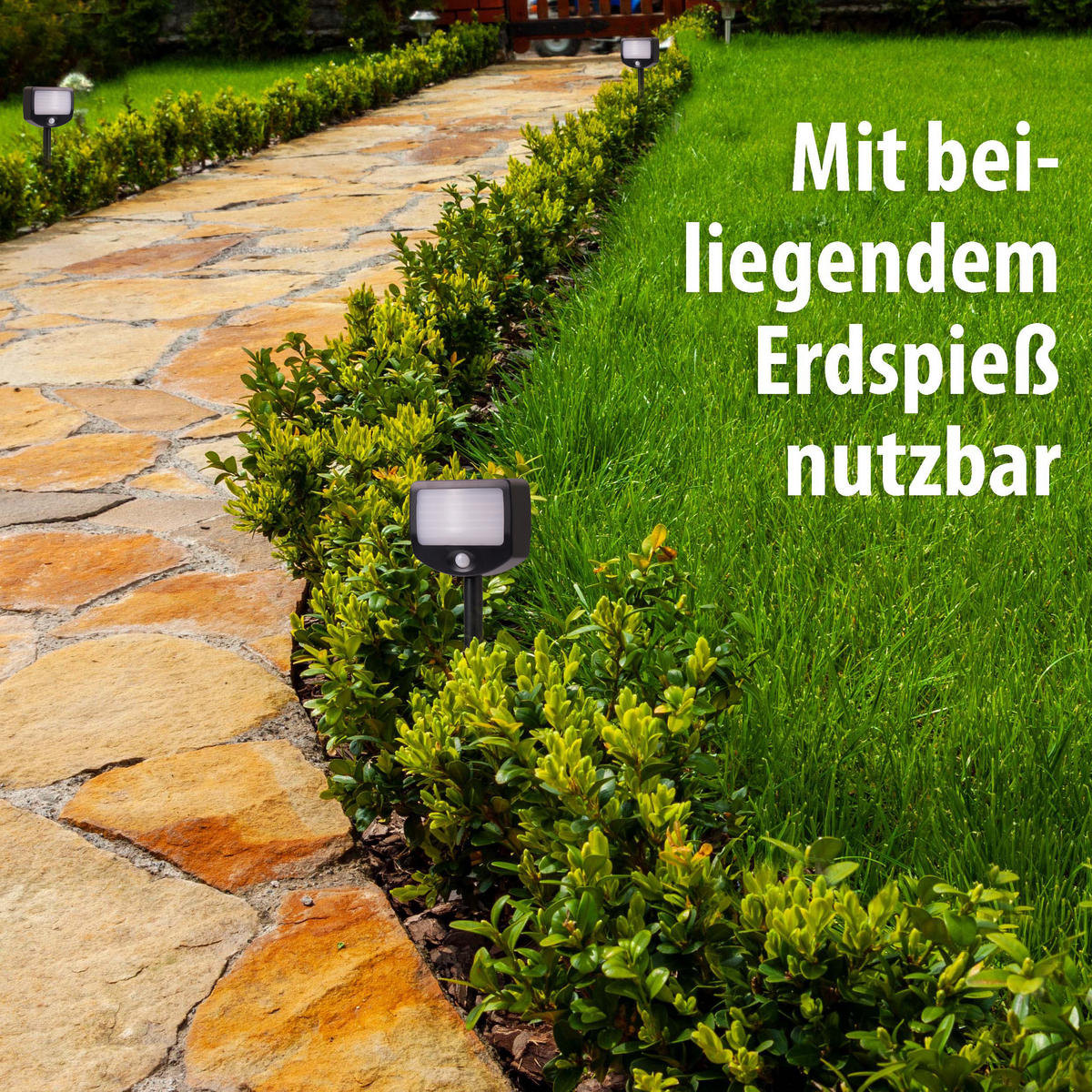 LED-BATTERIE-SICHERHEITSLEUCHTE - mit Bewegungsmelder und Funk-Aktivierung für Garten und Terrasse, 3er-Set - Weiß, Kunststoff (3.9/9/31.7cm) - Northpoint