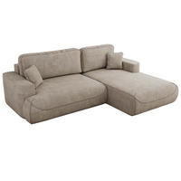 ECKSOFA OVO L Beige Struktur - Rechts Seite - Beige/Schwarz, Kunststoff/Textil (195/271cm) - MKS